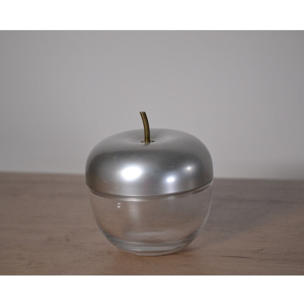 Jam Jar Apple rare Vintage Kensington Cortland Lurelle Guild Glass Brass c1938